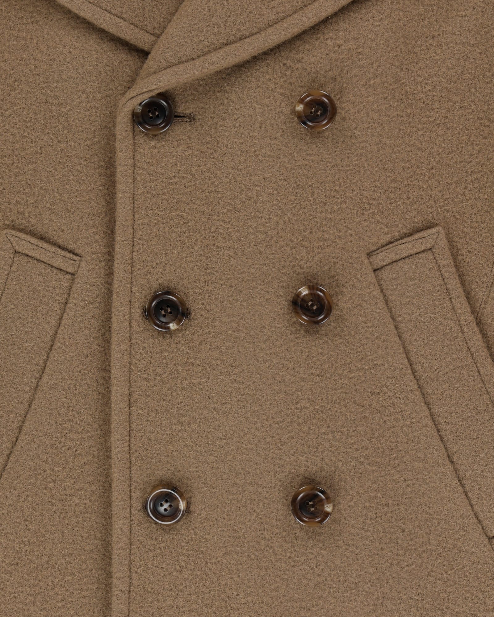Kimhe Kim - Classic Pea Coat (Beige) product image 18 | TRAB K-Fashion Australia