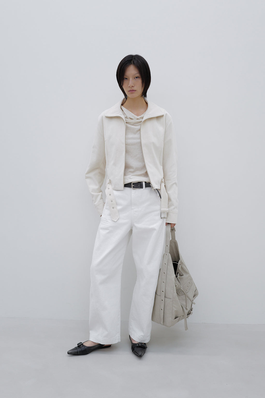 Deinet - Deinet Belted Cotton Jacket (Cream) product image 4 | TRAB K-Fashion Australia