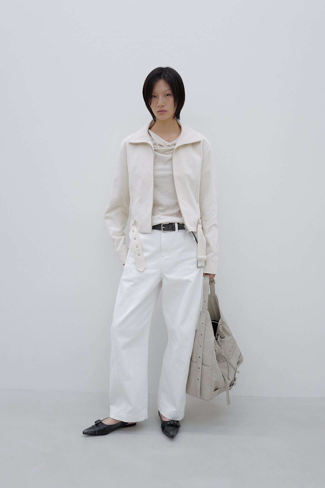 Deinet - Deinet Belted Cotton Jacket (Cream) product image 4 | TRAB K-Fashion Australia