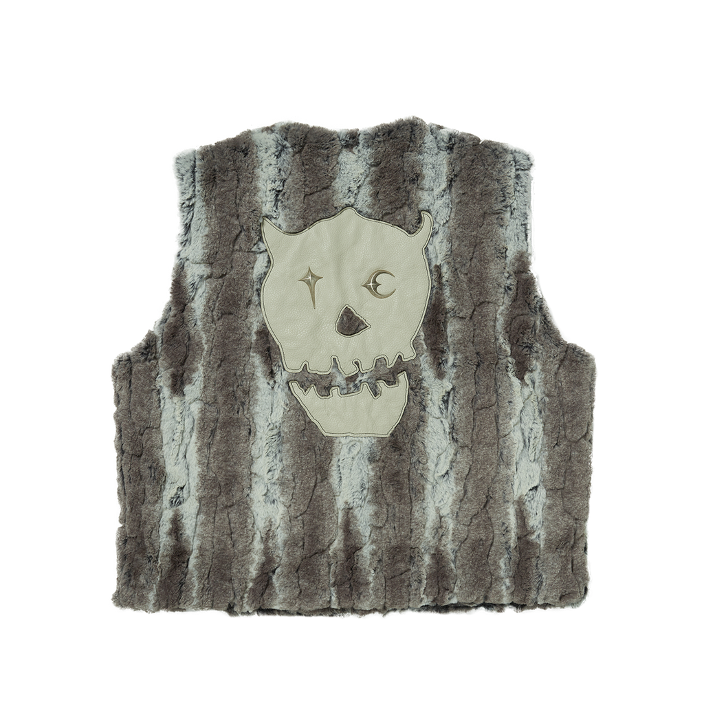 Thug Club - TC Skull Fur Vest (Ivory) product image 2 | TRAB K-Fashion Australia