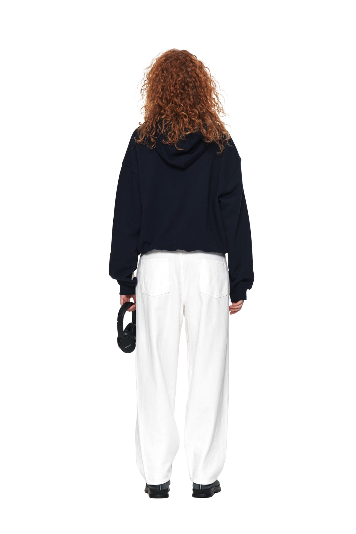 Matin Kim - Cutted Logo Hoody (Navy) product image 7 | TRAB K-Fashion Australia