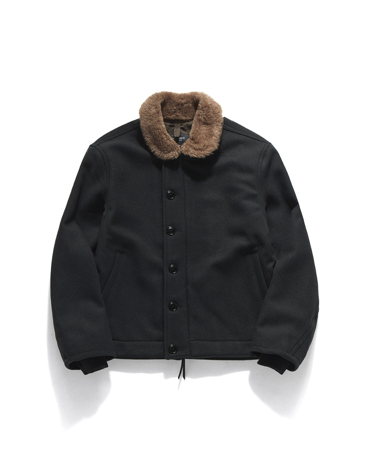 Eastlogue - N-1 Deck Jumper (Charcoal Melton Wool) product image 7 | TRAB K-Fashion Australia