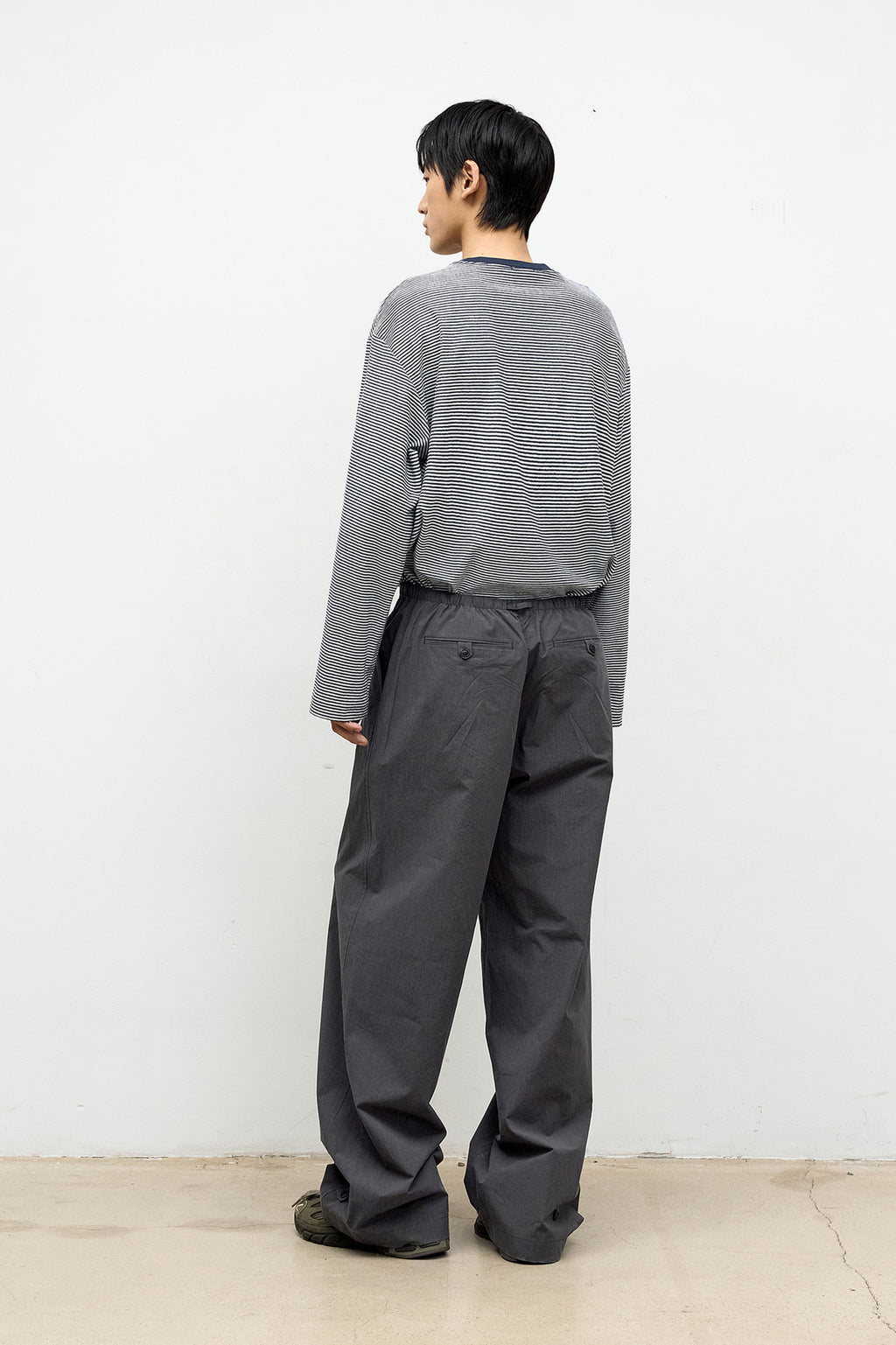 Coor - Cotton Pin Stripe Long Sleeve T-Shirt (Navy) product image 4 | TRAB K-Fashion Australia