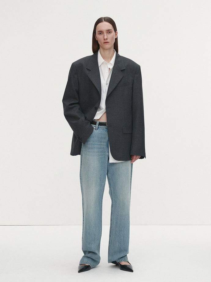 Tonywack - Straight-Leg Denim Jeans (Washed Light Blue) product image 2 | TRAB K-Fashion Australia