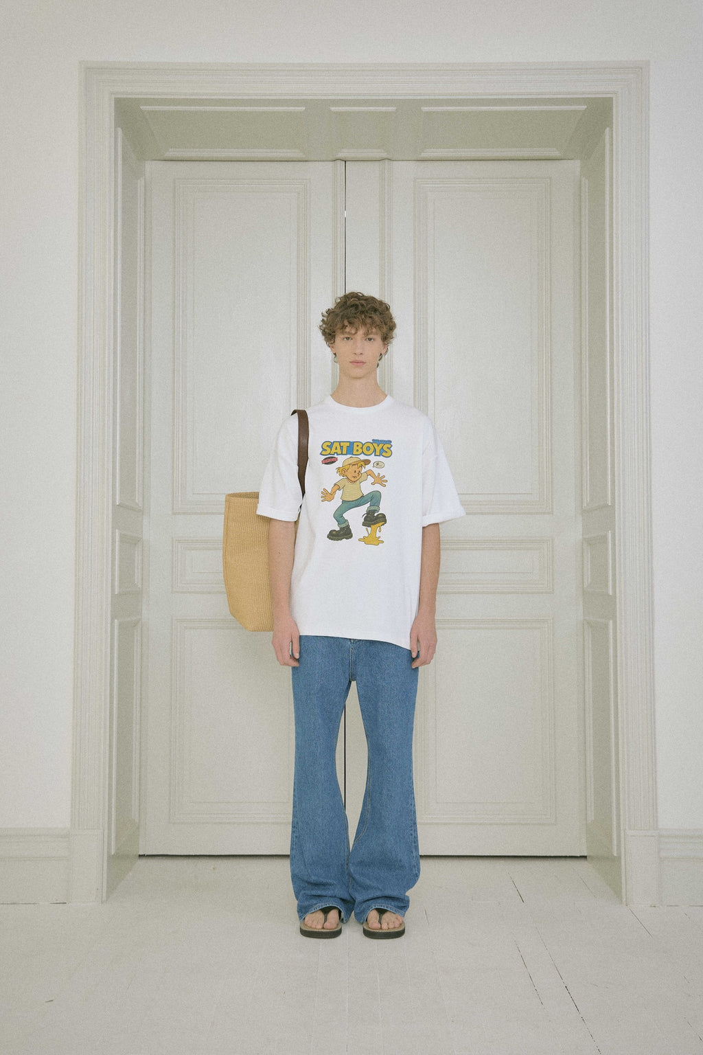 Stu - Stripe Denim Pants Mid (Blue) product image 1 | TRAB K-Fashion Australia