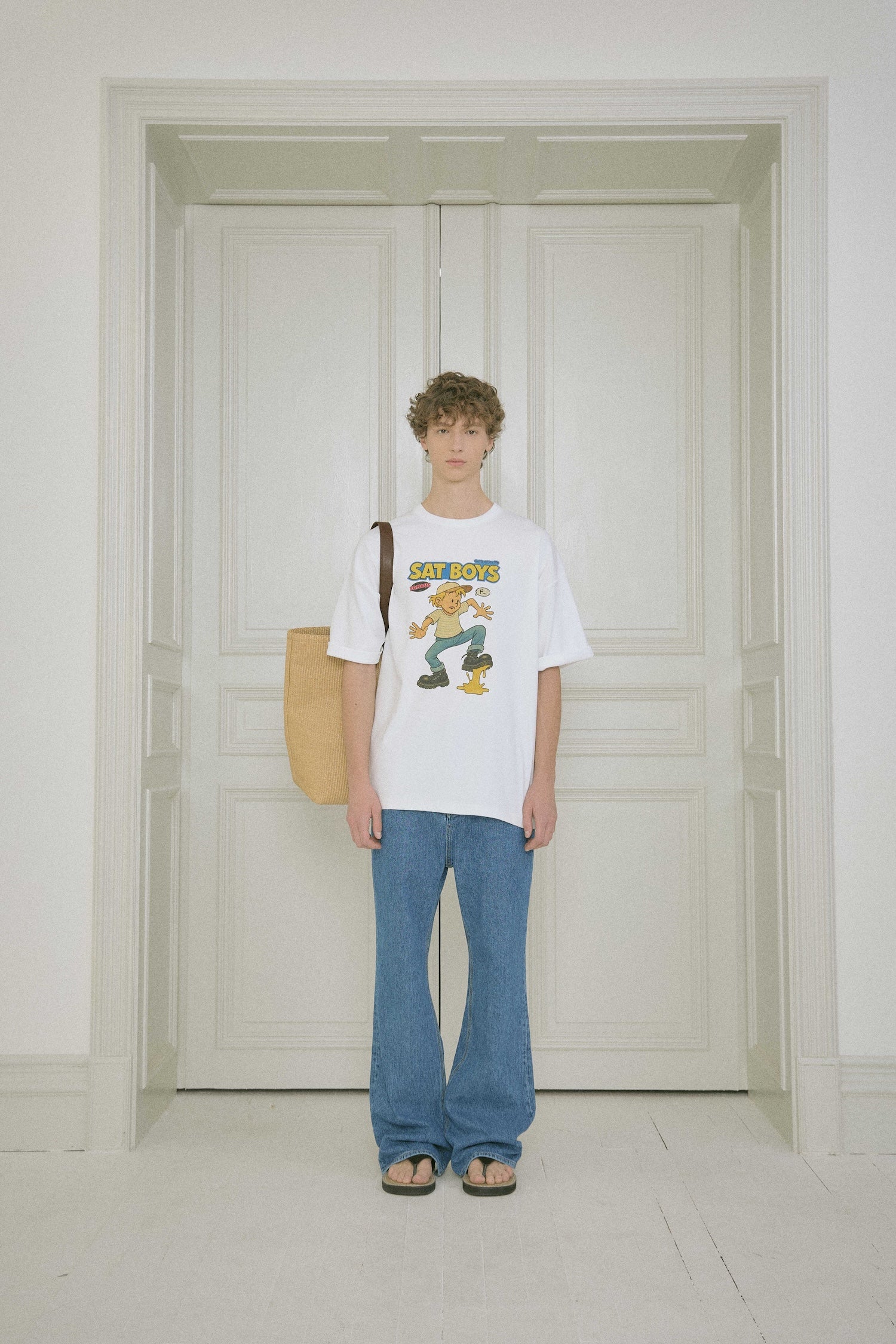 Stu - Stripe Denim Pants Mid (Blue) product image 1 | TRAB K-Fashion Australia