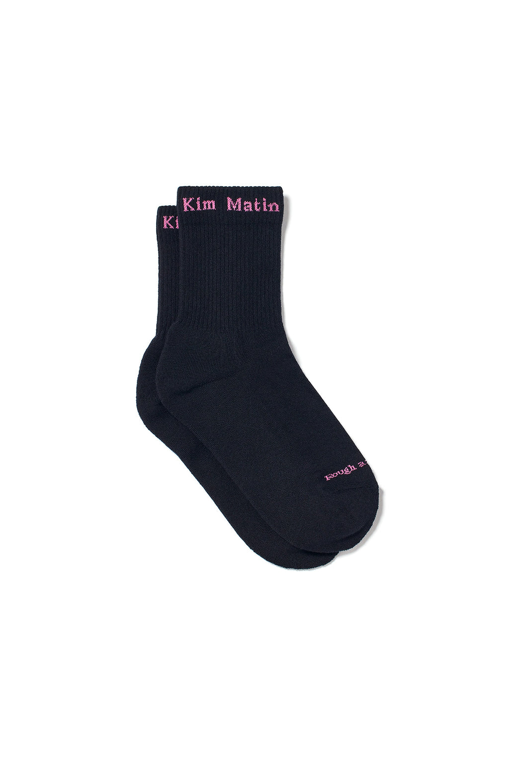 Matin Kim - Matin Small Logo Crew Socks (Black) product image 2 | TRAB K-Fashion Australia