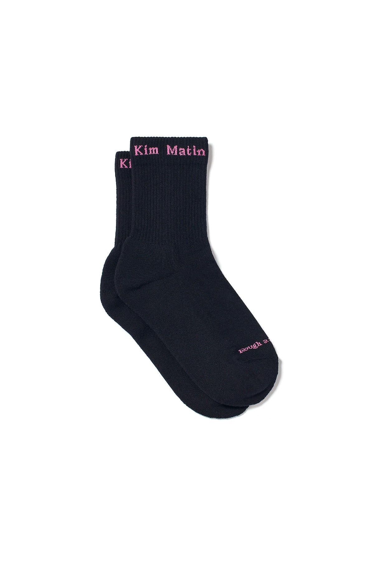 Matin Kim - Matin Small Logo Crew Socks (Black) product image 2 | TRAB K-Fashion Australia