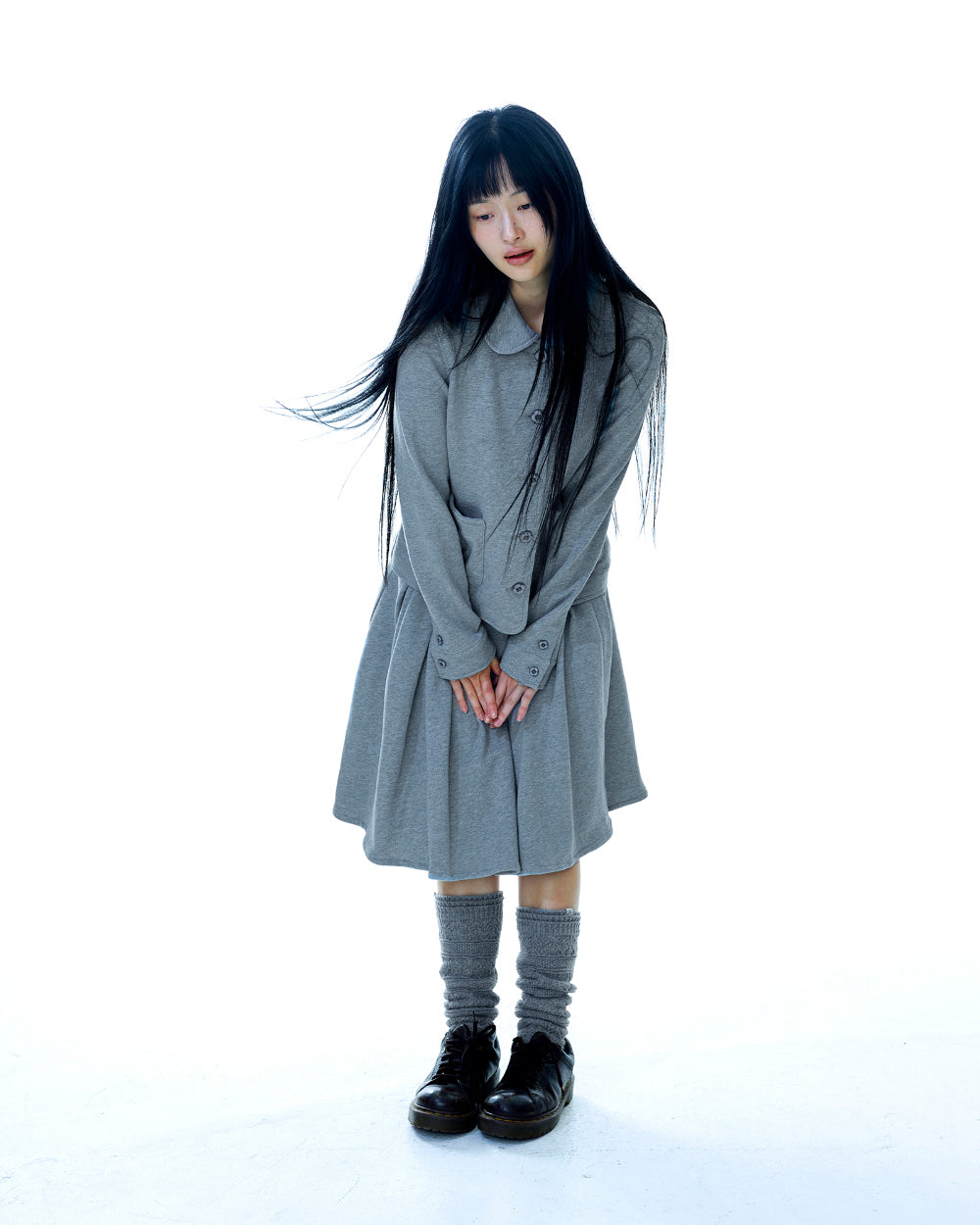 Coyseio - Cozy Sweat Jacket (Melange Grey) product image 10 | TRAB K-Fashion Australia