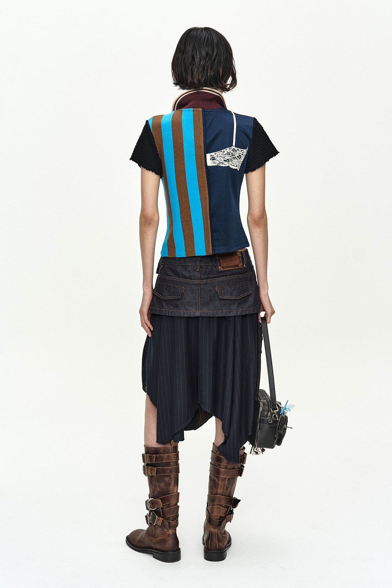 Andersson Bell - Reworked Football Collar Top (Navy/Blue) product image 4 | TRAB K-Fashion Australia