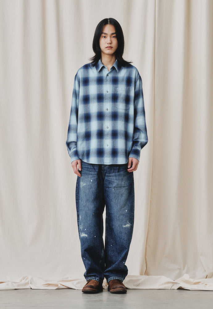 Art if acts - Marieta Ombre Check Shirts (Liberty Blue) product image 3 | TRAB K-Fashion Australia