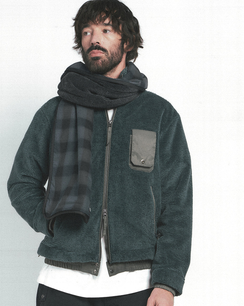 Eastlogue - Reversible Fleece Scarf (Black) product image 2 | TRAB K-Fashion Australia
