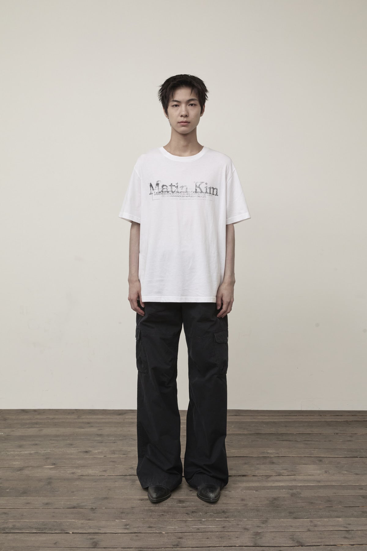 Matin Kim - Stamp Logo Graphic Oversize Top (White) product image 10 | TRAB K-Fashion Australia