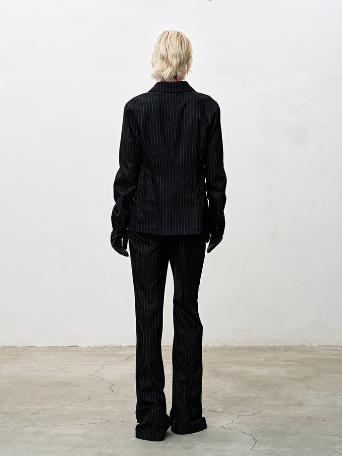 Tonywack - Striped Wool Regular-Fit Shirts (Black Stripe) product image 4 | TRAB K-Fashion Australia