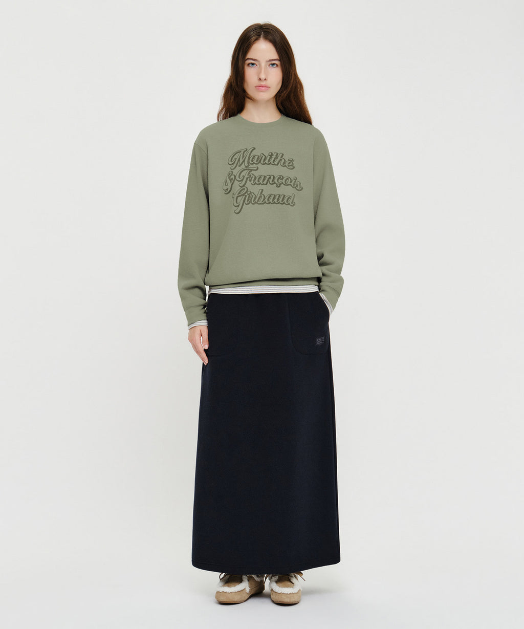 Marithe & Francois Girbaud - Drawing Logo Sakariba Sweatshirt (Light Khaki) product image 4 | TRAB K-Fashion Australia
