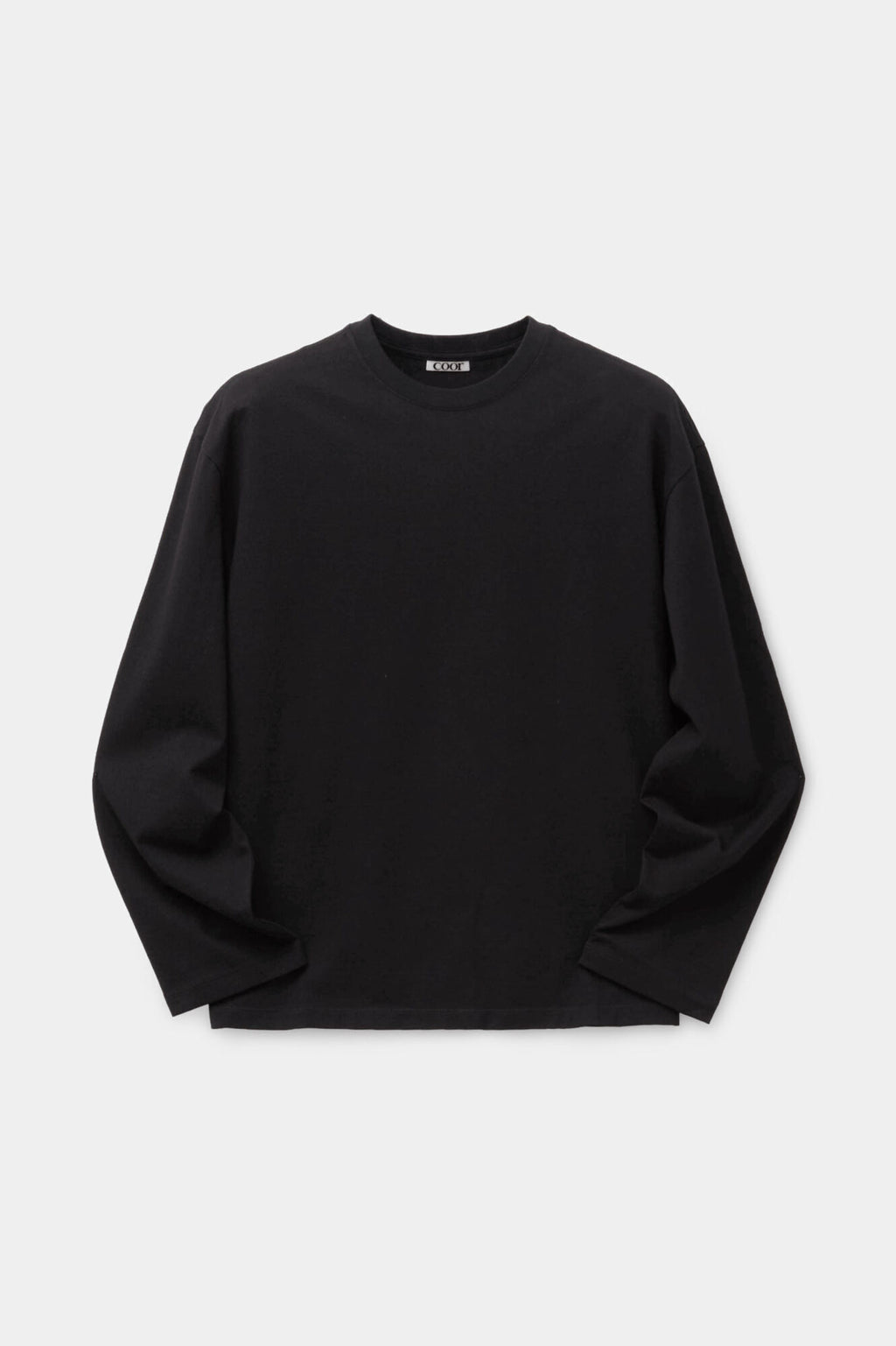Coor - Compact Cotton Long Sleeve T-Shirt (Black) product image 1 | TRAB K-Fashion Australia