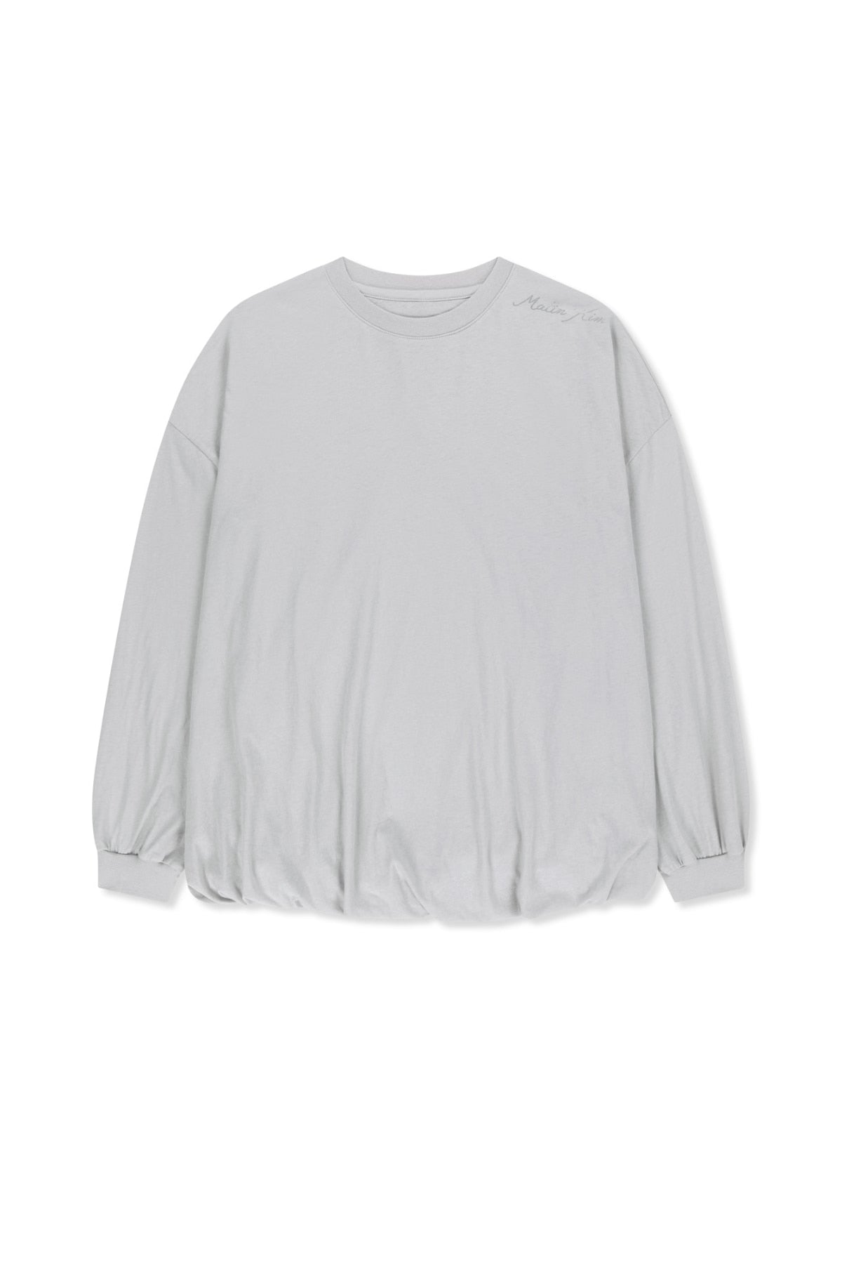 Matin Kim - Blouson Hem Overfit Top (Light Grey) product image 1 | TRAB K-Fashion Australia