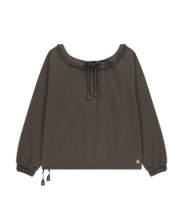 Coyseio - Drawstring Long Sleeve (Charcoal) product image 1 | TRAB K-Fashion Australia