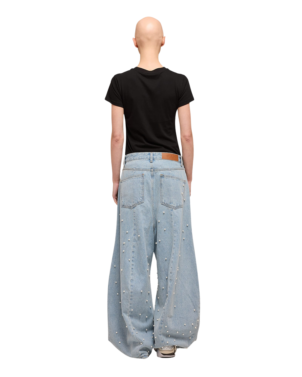 Kimhe Kim - Pearl Embellished Balloon Jeans (Sky Blue) product image 4 | TRAB K-Fashion Australia