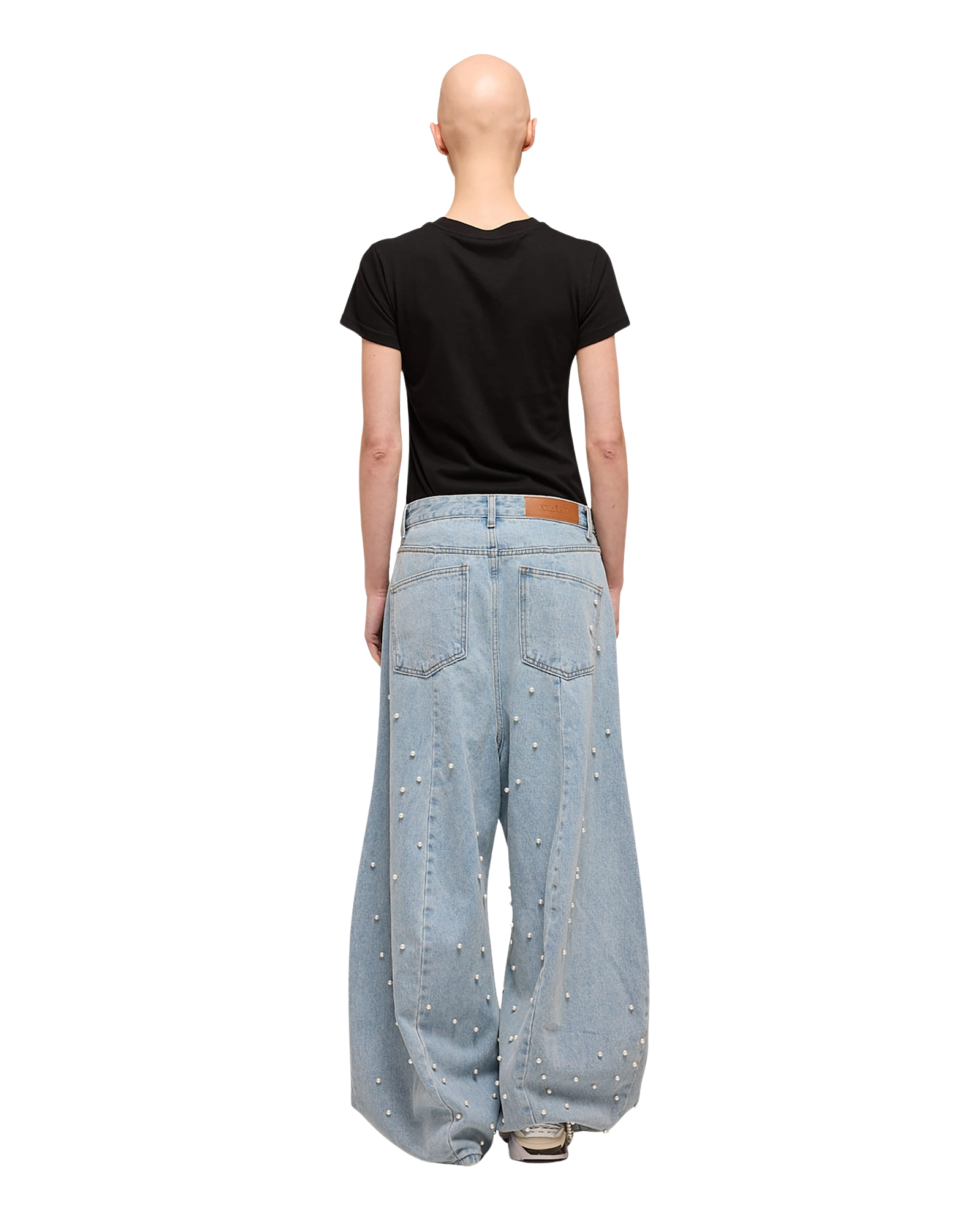Kimhe Kim - Pearl Embellished Balloon Jeans (Sky Blue) product image 4 | TRAB K-Fashion Australia