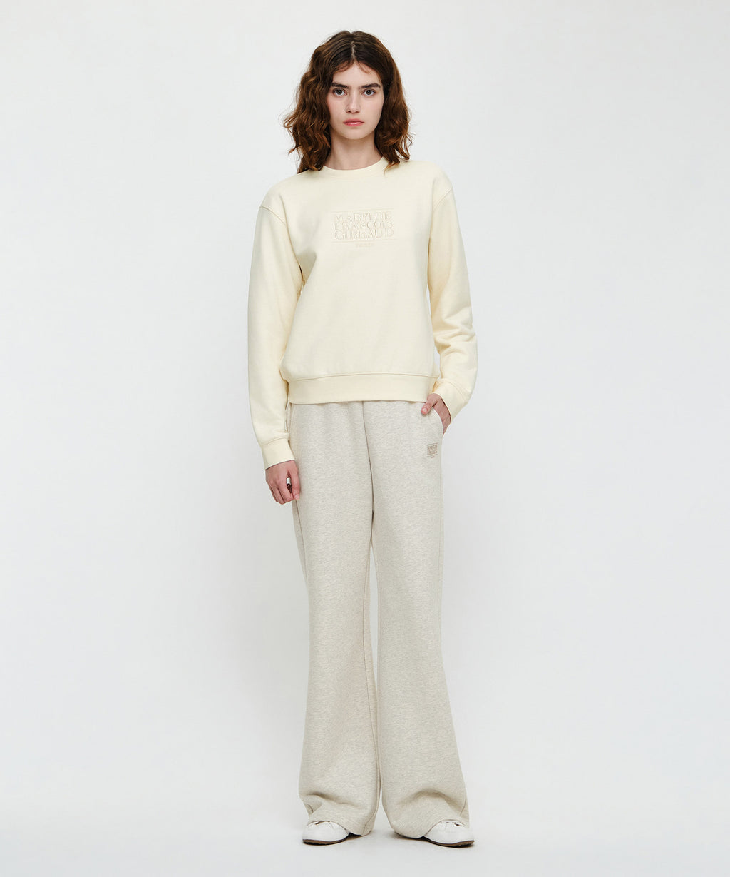 Marithe & Francois Girbaud - Classic Logo Sweat Pants (Oatmeal) product image 2 | TRAB K-Fashion Australia