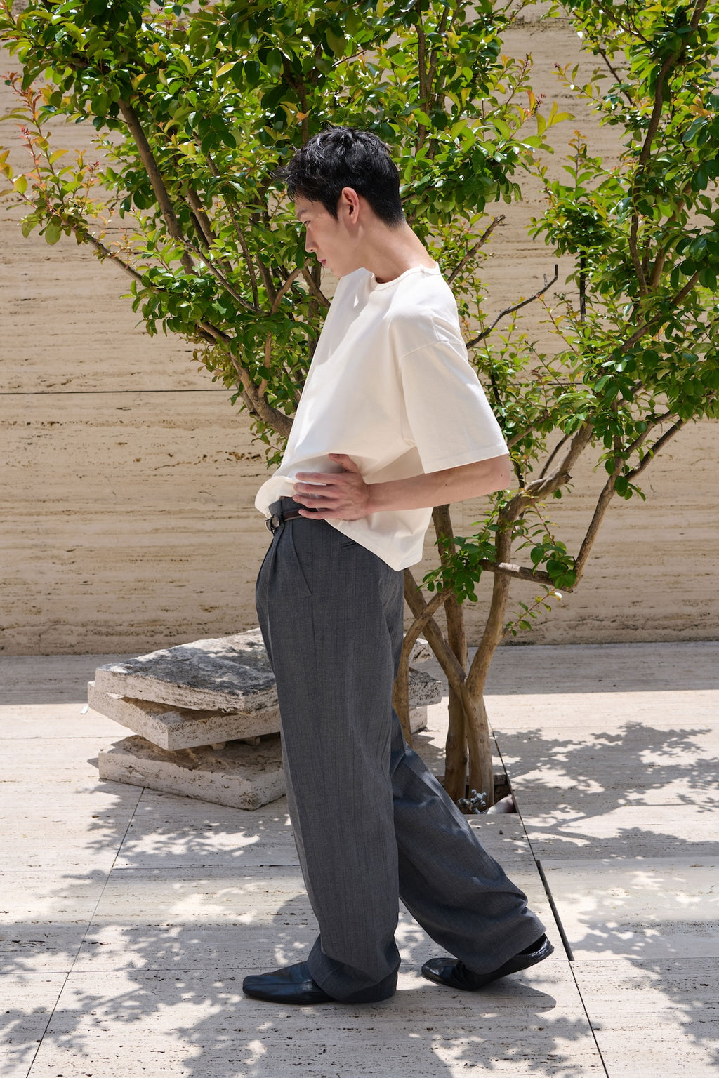 STU - 2 Tuck Crease Slacks (Charcoal) product image 8 | TRAB K-Fashion Australia