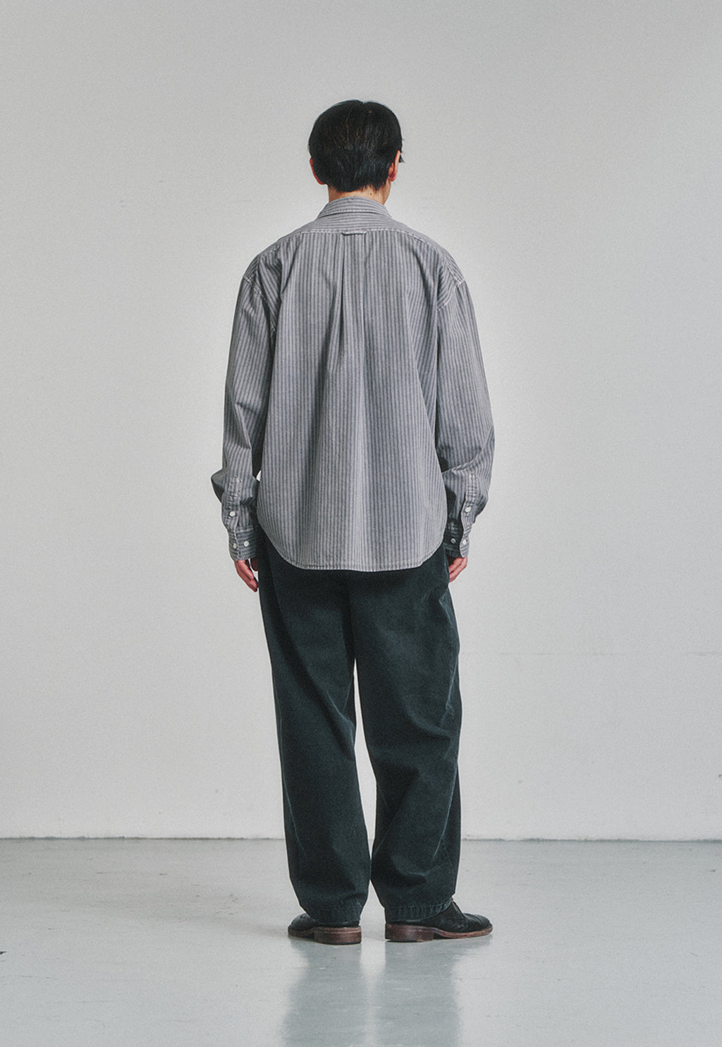 Art if acts - Pigment Dyed Stripe Shirt (Vintage Charcoal) product image 4 | TRAB K-Fashion Australia