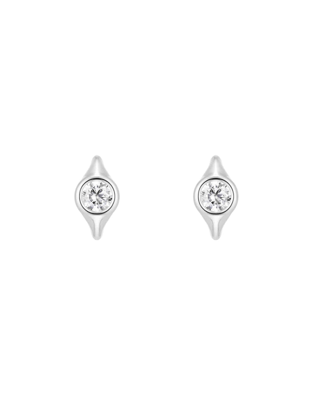 Numbering - Bezel Set Solitaire Hoop Earrings #3203 product image 7 | TRAB K-Fashion Australia