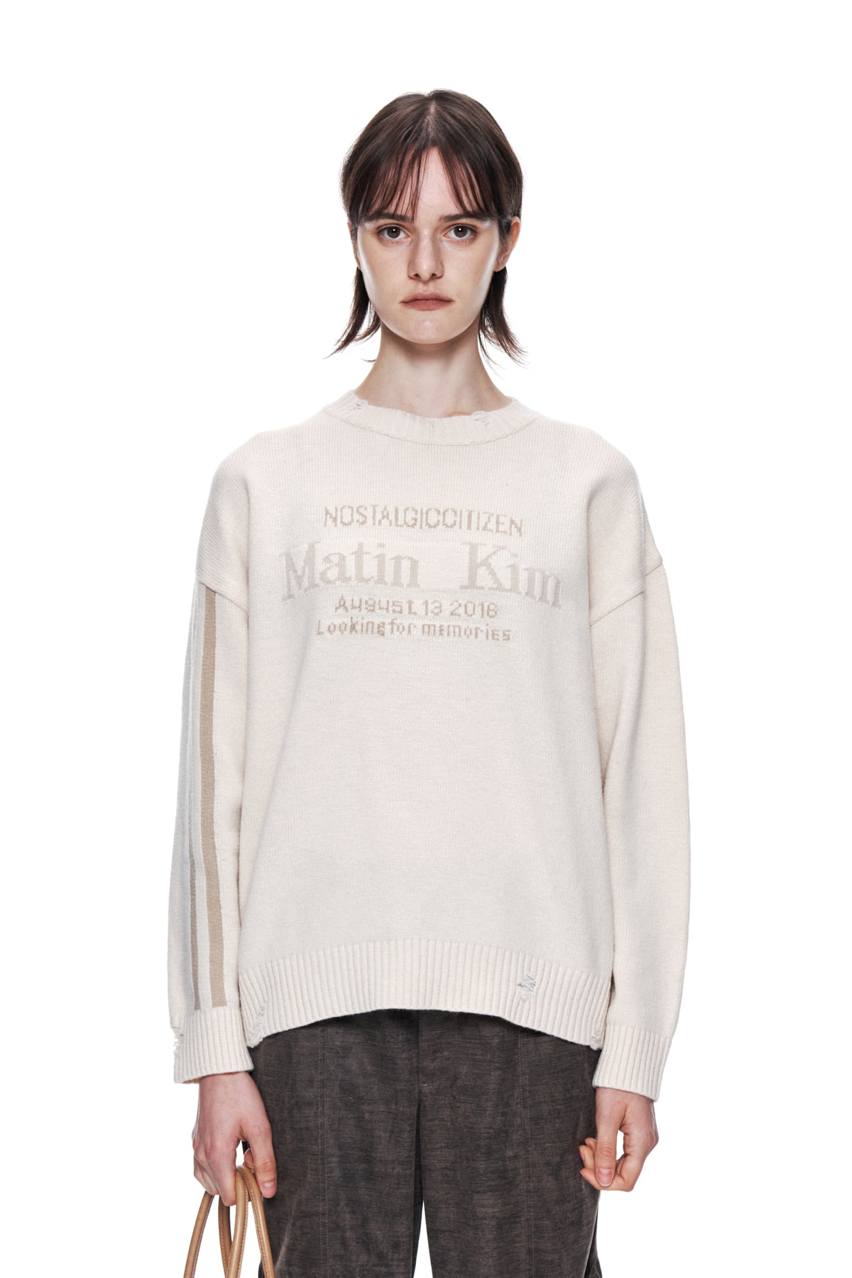 Matin Kim - Matin Sleeve Line Knit Pullover (Ivory) product image 5 | TRAB K-Fashion Australia