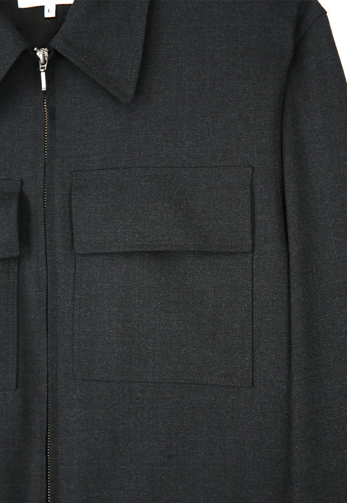 Art if acts - Contrast Wool Blouson (Charcoal) product image 10 | TRAB K-Fashion Australia