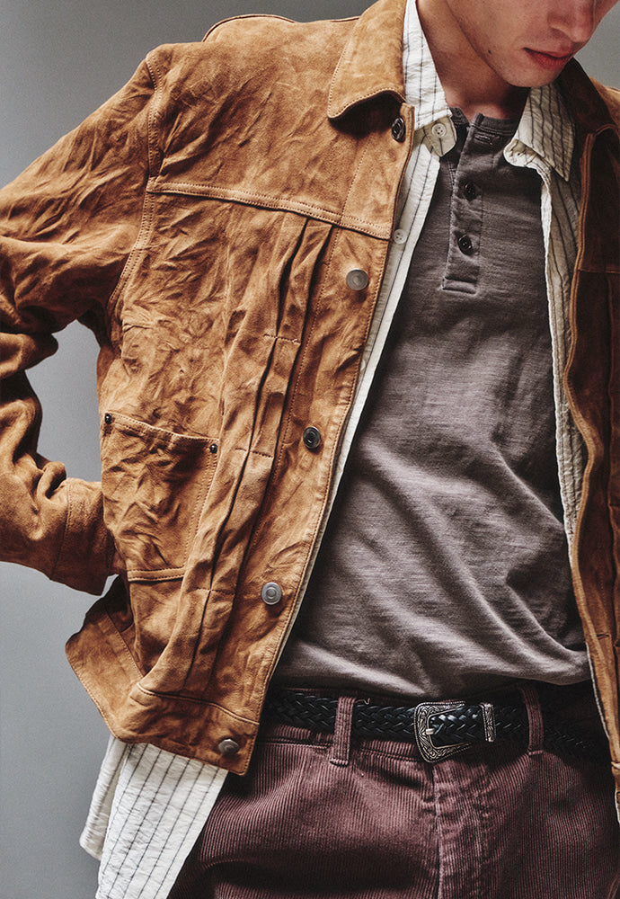 Art if acts - Washed Suede Trucker (Camel) product image 6 | TRAB K-Fashion Australia