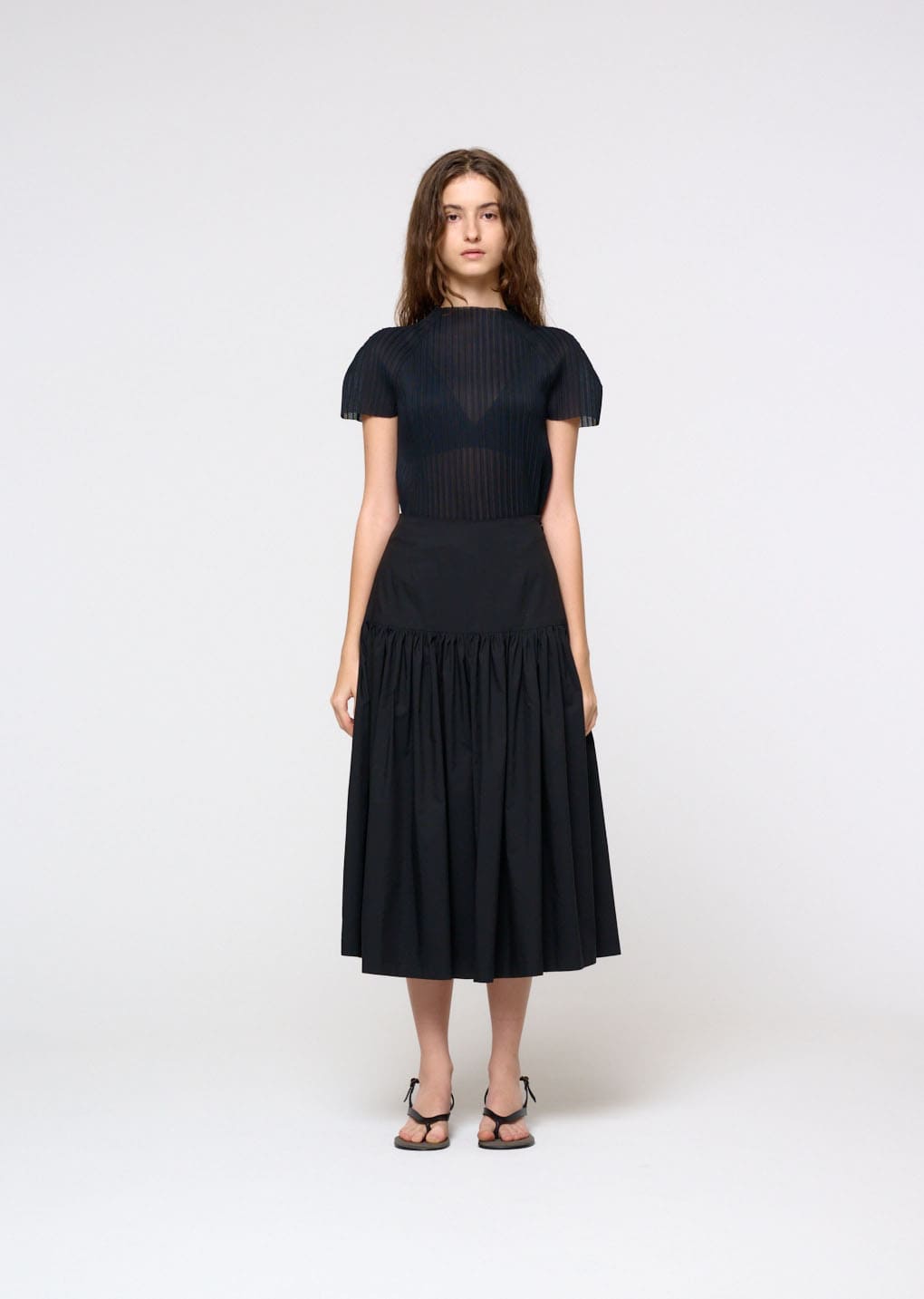 Amomento - Shirring Culotte Pants (Black) product image 2 | TRAB K-Fashion Australia