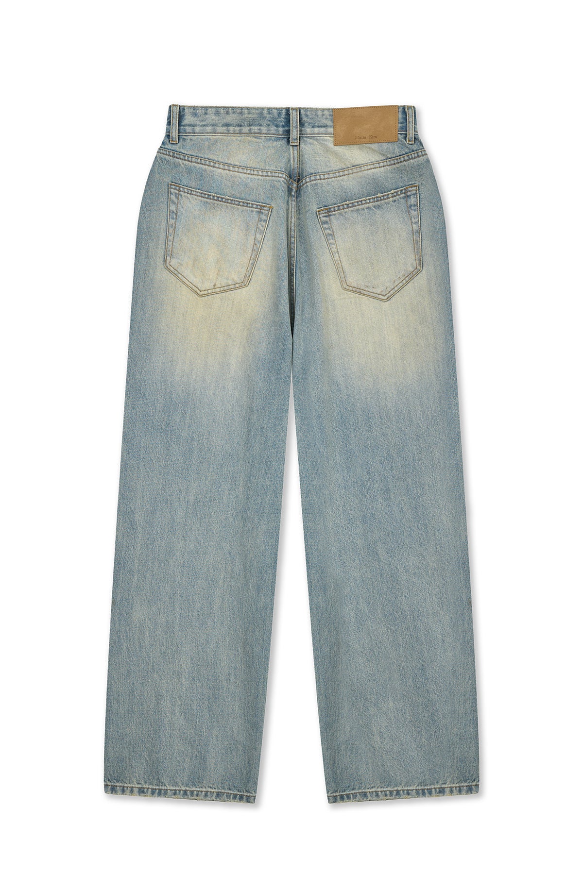 Matin Kim - Vintage Dirty Washed Denim Pants (Light Blue) product image 2 | TRAB K-Fashion Australia