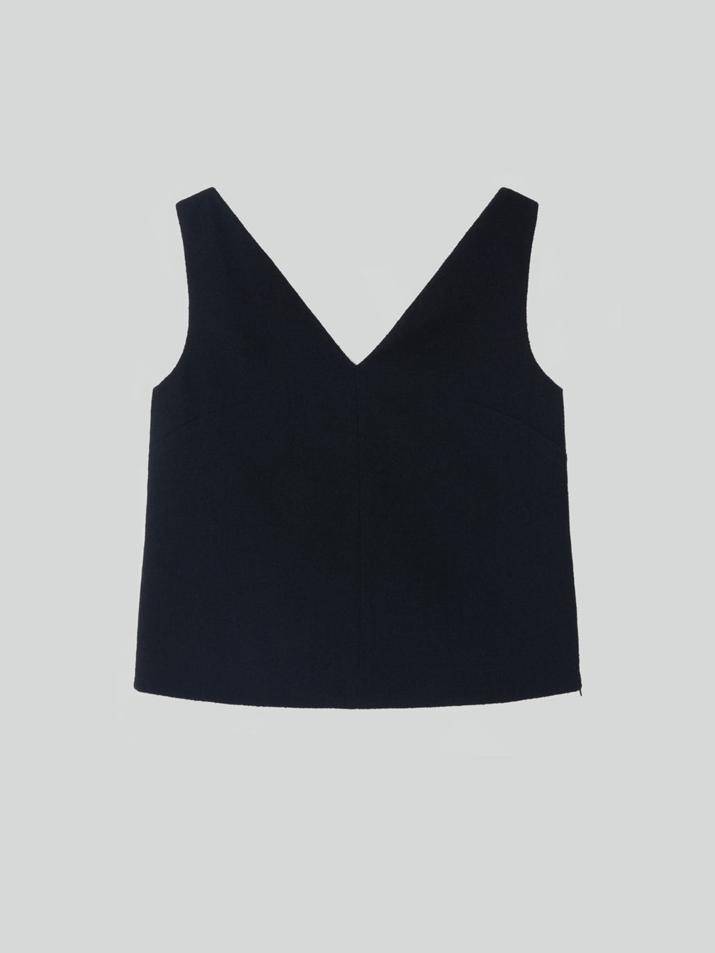 Recto - Wool Tweed V-Neck Top (Black) product image 1 | TRAB K-Fashion Australia