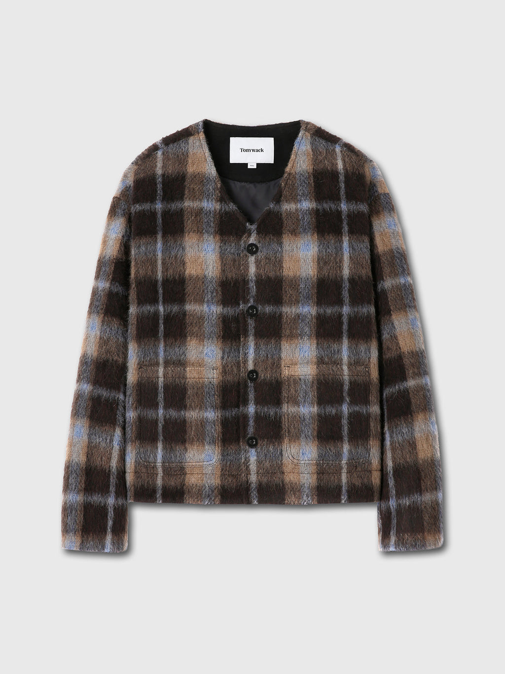 Tonywack - Checked Wool Mohair Blouson Italian Fabric (Brown) product image 6 | TRAB K-Fashion Australia