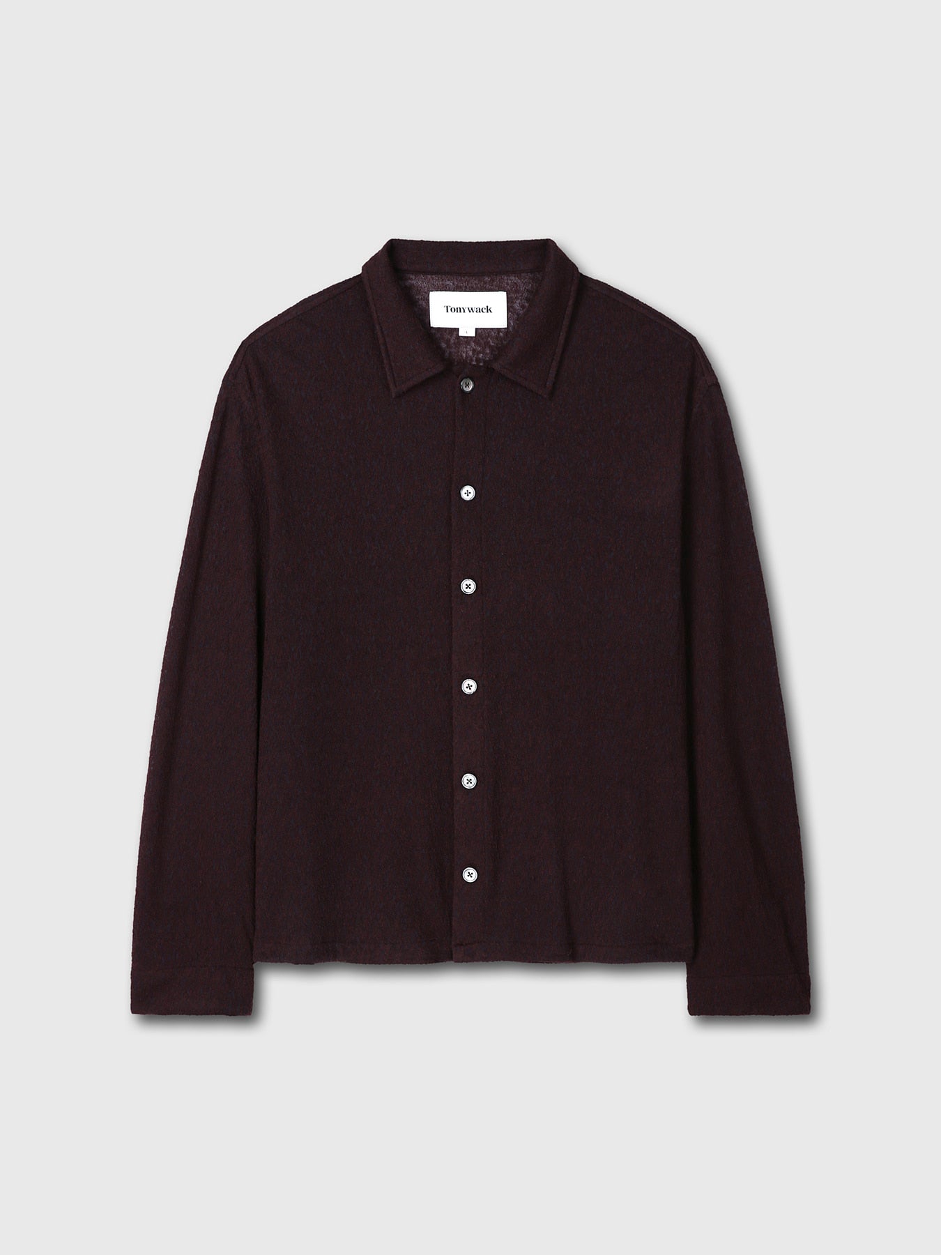 Tonywack - Textured Wool Sheer Button Blouson (Japanese Fabric) (Burnt Marron) product image 6 | TRAB K-Fashion Australia