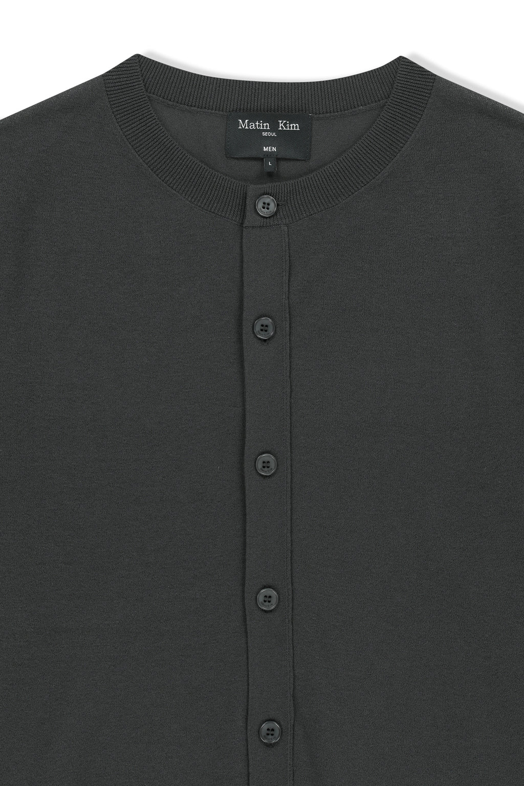 Matin Kim - Back Logo Sheer Cardigan (Charcoal) product image 3 | TRAB K-Fashion Australia