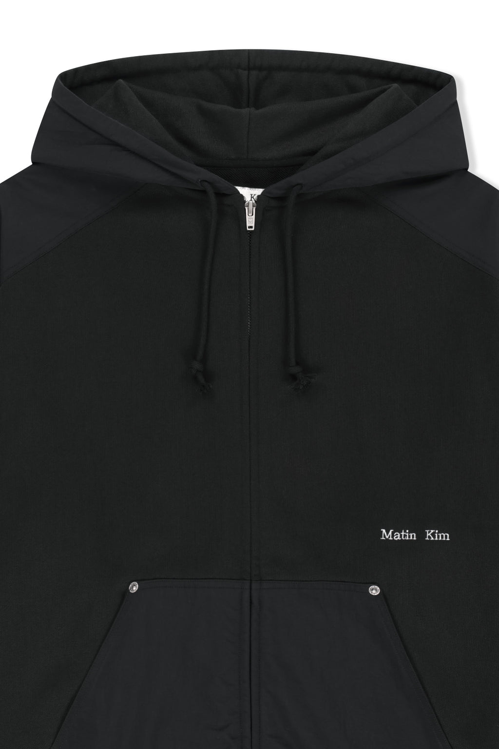 Matin Kim - Color Block Hoody Zip Up (Charcoal) product image 3 | TRAB K-Fashion Australia