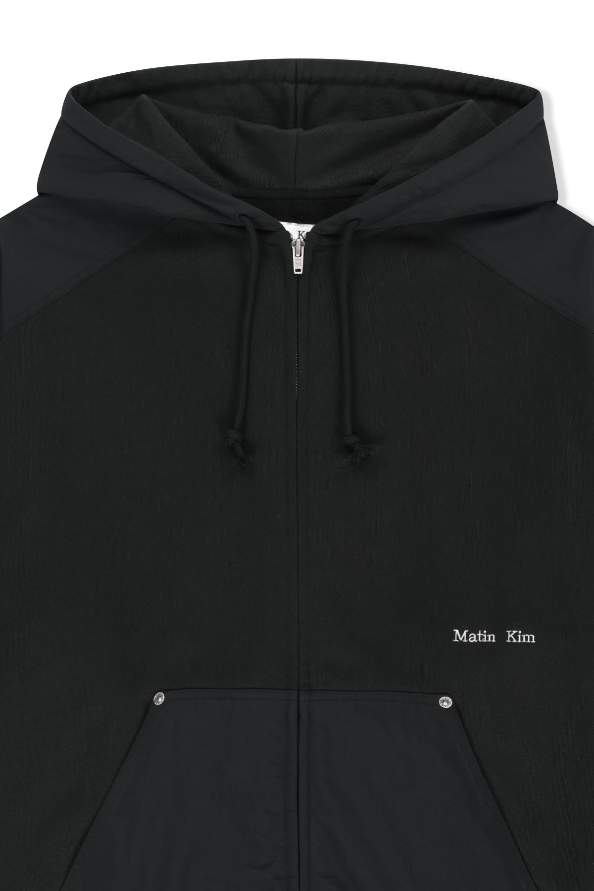 Matin Kim - Color Block Hoody Zip Up (Charcoal) product image 3 | TRAB K-Fashion Australia