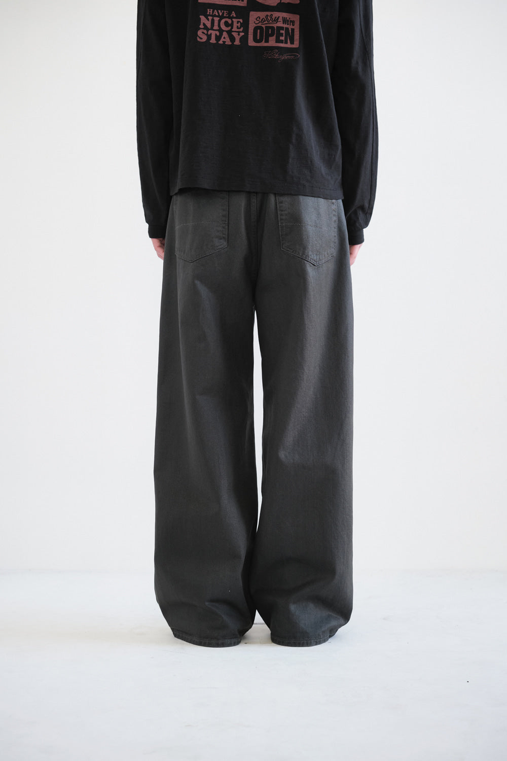 Hatchingroom - Waxed Jeans (Charcoal) product image 7 | TRAB K-Fashion Australia