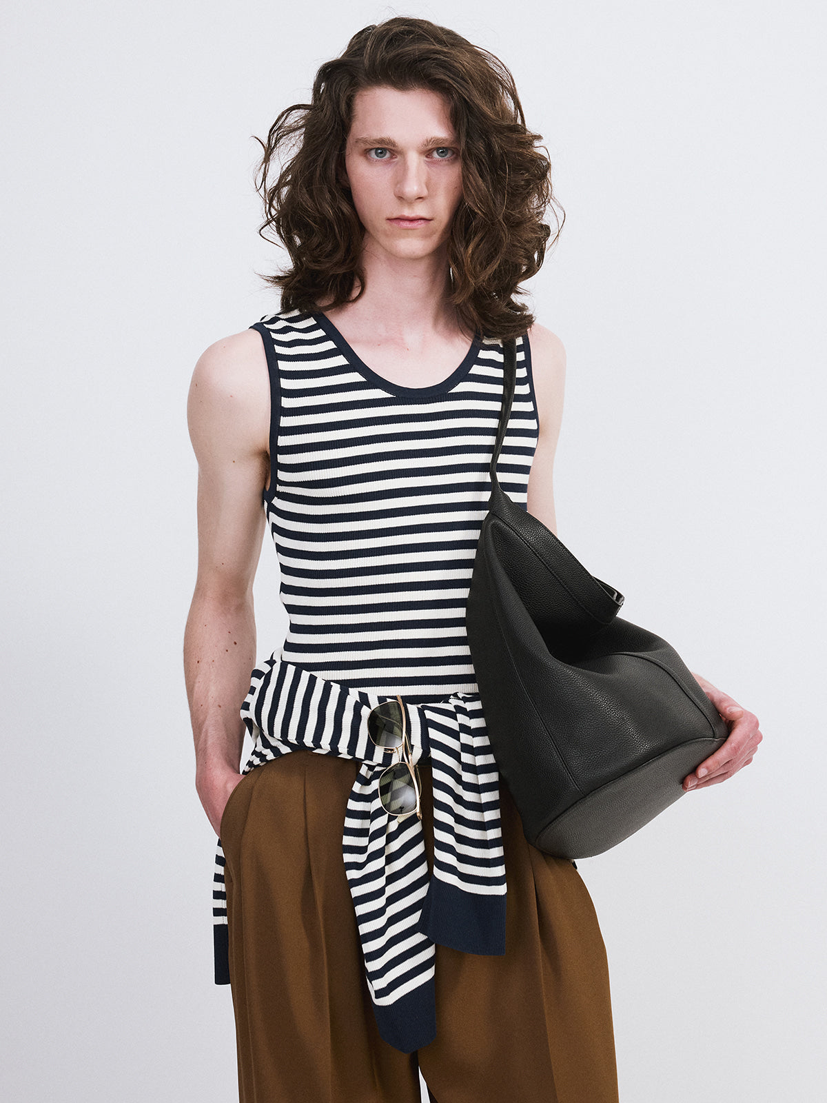 Recto - Marina Summer Knit Tank Top (Navy) product image 3 | TRAB K-Fashion Australia