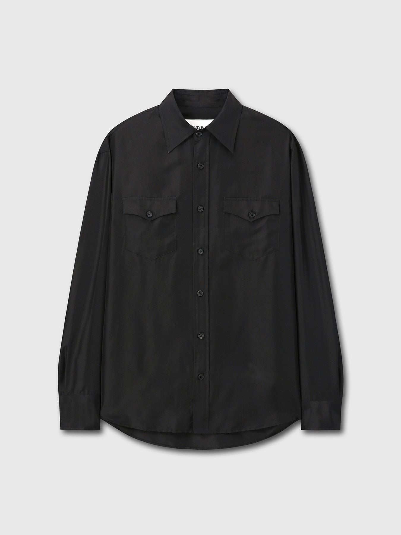 Tonywack - Silk Double Pocket Shirt (Black) product image 7 | TRAB K-Fashion Australia