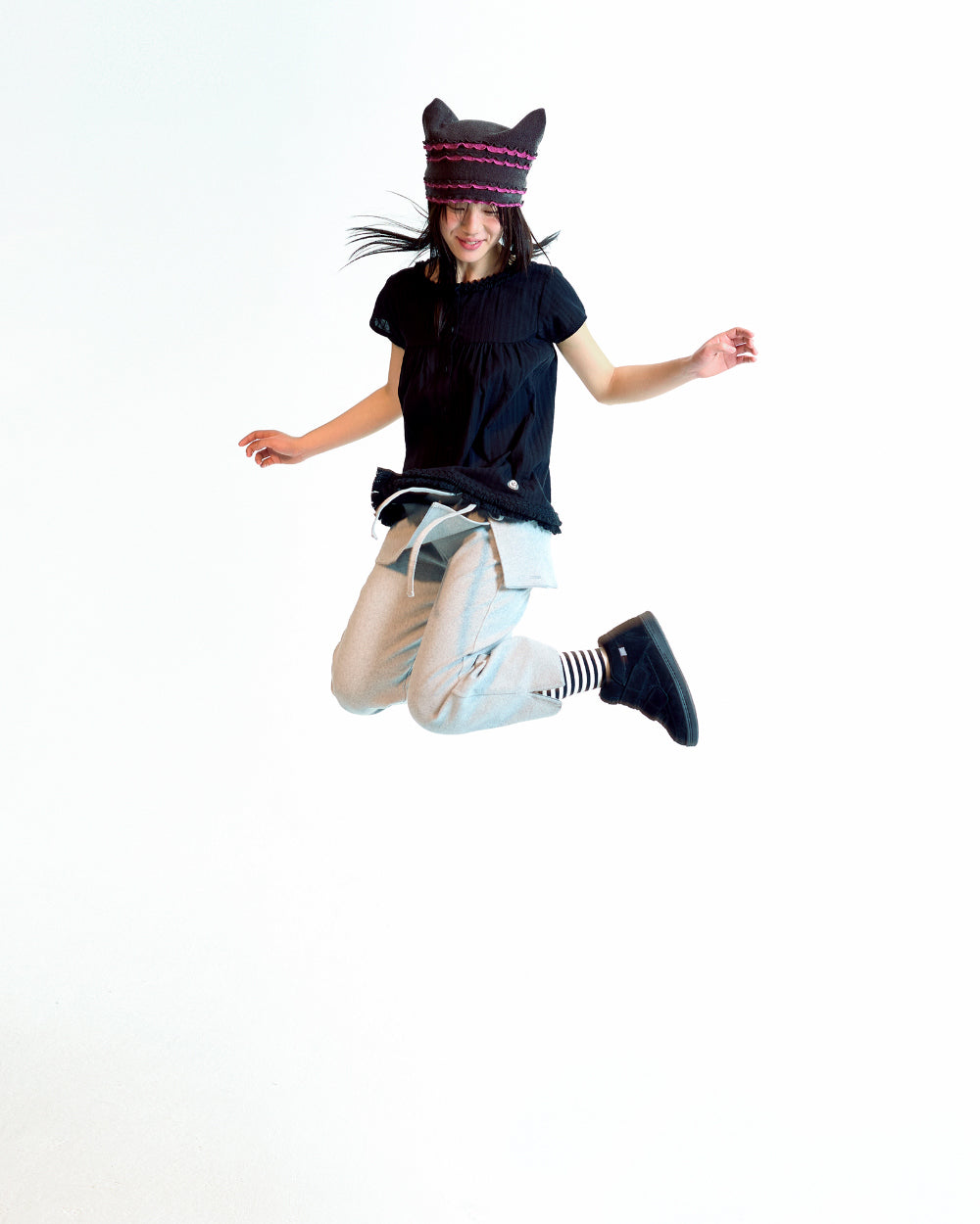 Coyseio - Fringe Shirring Blouse (Black) product image 8 | TRAB K-Fashion Australia