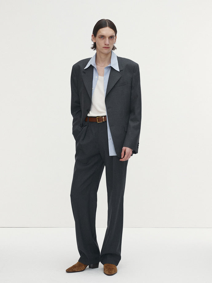 Tonywack - Virgin Wool Relaxed Tailored Jacket (Grey) product image 3 | TRAB K-Fashion Australia
