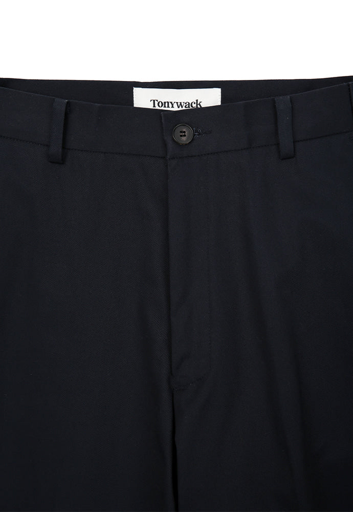 Tonywack - High-Twist Cotton No Tuck Wide Trousers (Navy) product image 7 | TRAB K-Fashion Australia