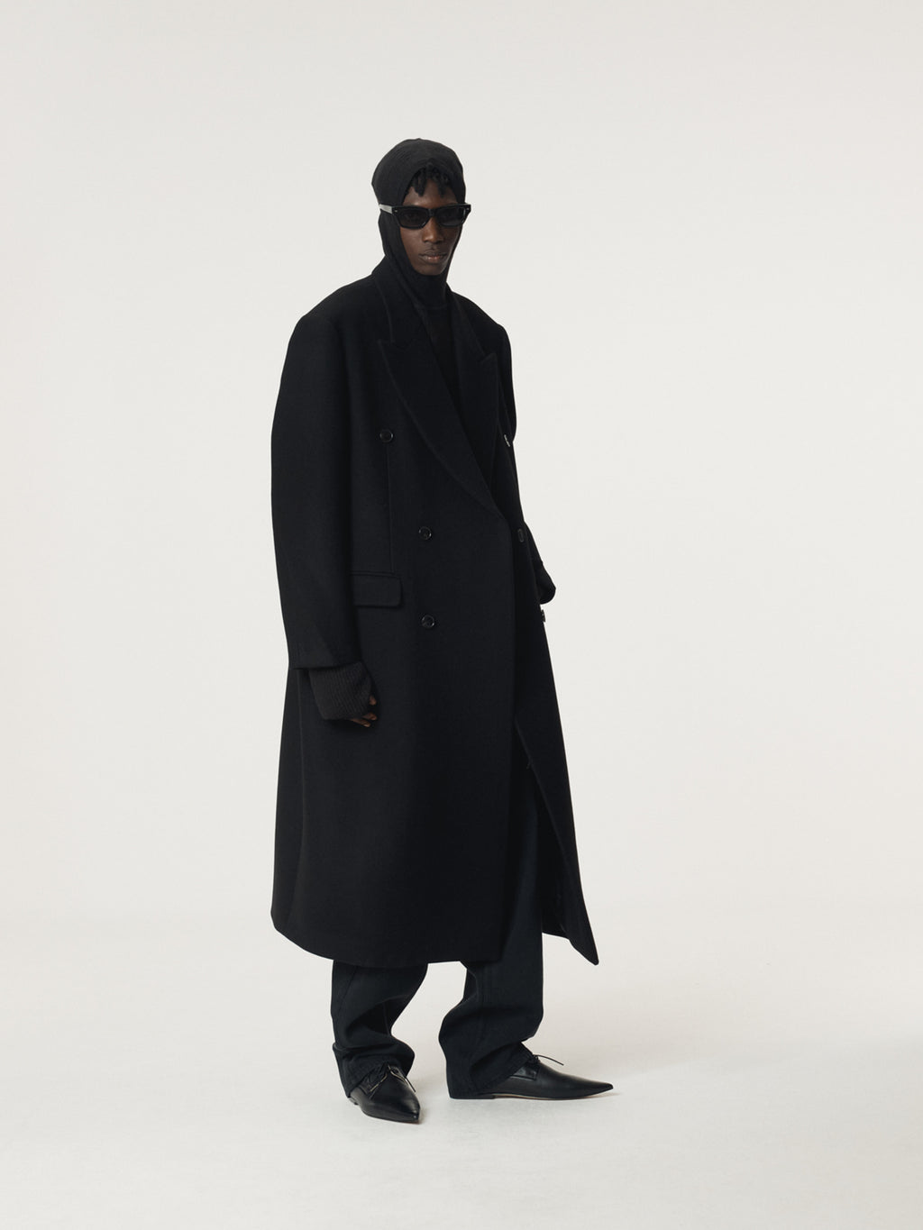 Recto - Classic Tailored Double Breasted Coat (Black) product image 2 | TRAB K-Fashion Australia