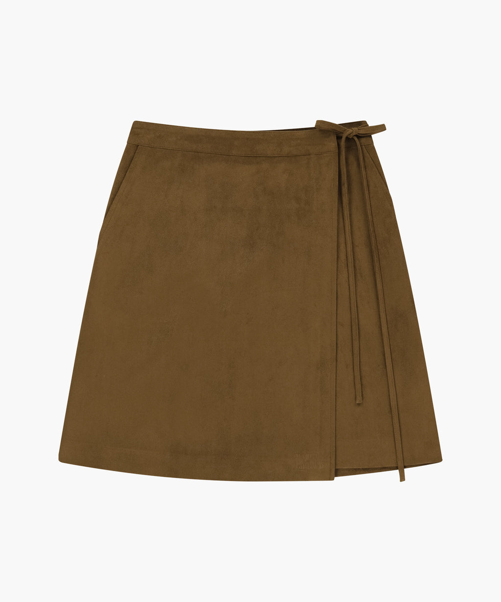 Marithe & Francois Girbaud - Suede Wrap Skirt (Camel) product image 6 | TRAB K-Fashion Australia