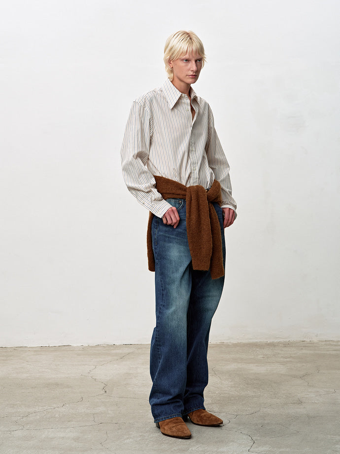 Tonywack - Brushed Cotton Multi Stripe Shirt (Ecru Multi Stripe) product image 5 | TRAB K-Fashion Australia