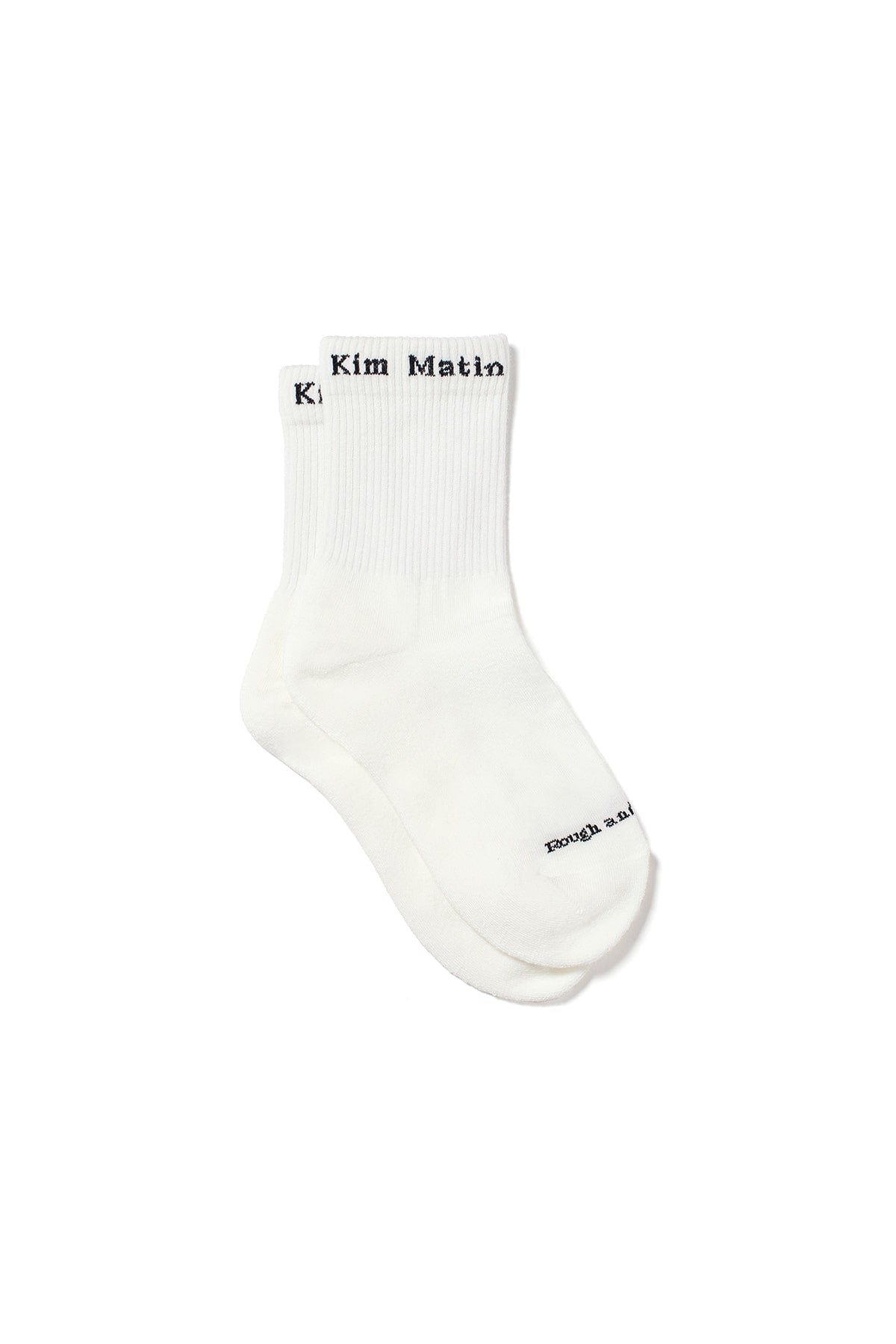 Matin Kim - Matin Small Logo Crew Socks (White) product image 2 | TRAB K-Fashion Australia