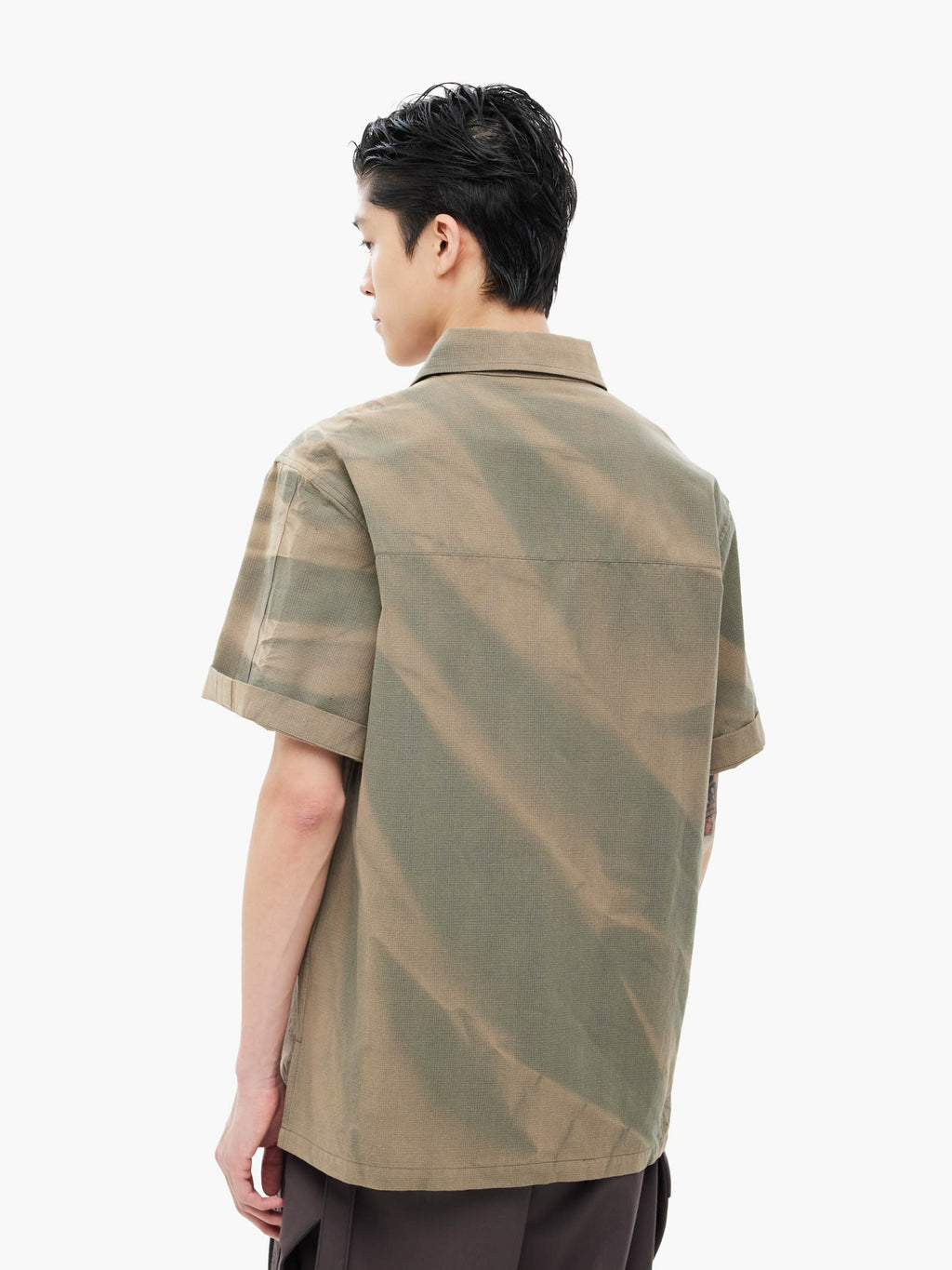 Jiyong Kim - Sun-Bleached Work Shirt (Khaki) product image 6 | TRAB K-Fashion Australia